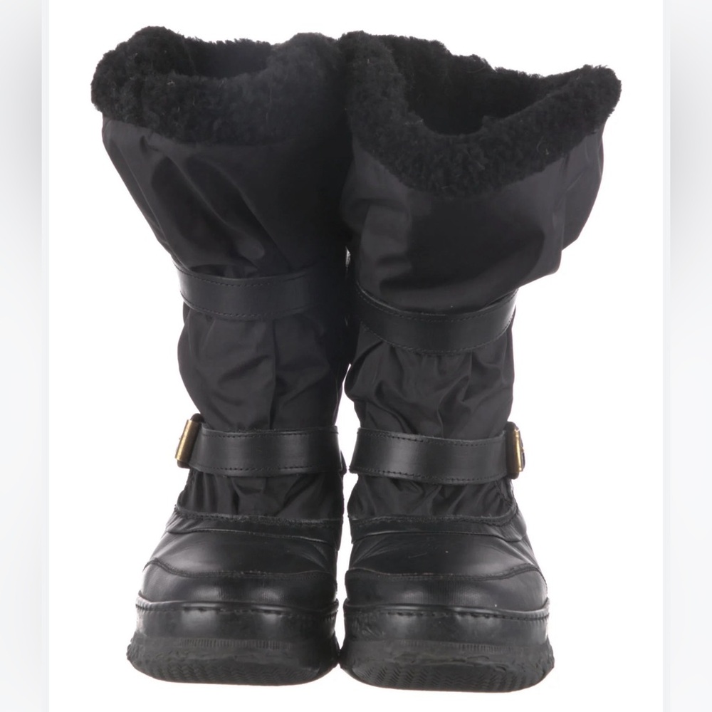 Burberry Sport real shearling nylon leather trim boots rubber sole size 40 9 euc - Picture 3 of 16